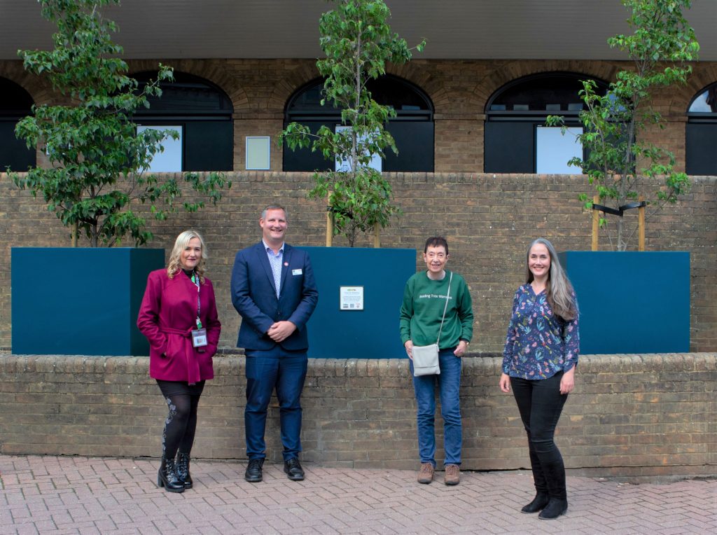 Reading station trees and team by Caroline Gratrix